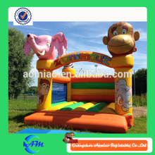 Animal zoológico divertido pequeño mini castillo hinchable en la puerta o al aire libre hinchable para niños